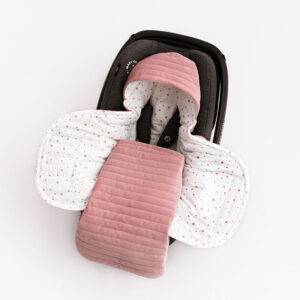 Śpiworek do fotelika samochodowego różowy - Bolo zdjęcie4